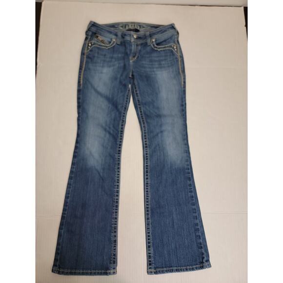 ARIAT Ruby Jeans Womens 28R Blue Bootcut USA Flap Pockets Western Denim - Picture 2 of 10